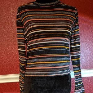 Xhilaration striped long sleeve top. Lrg